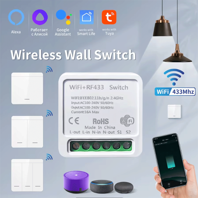 Smart Light Switch Wifi - Interruptor de Luz Inteligente WiFi Tuya,