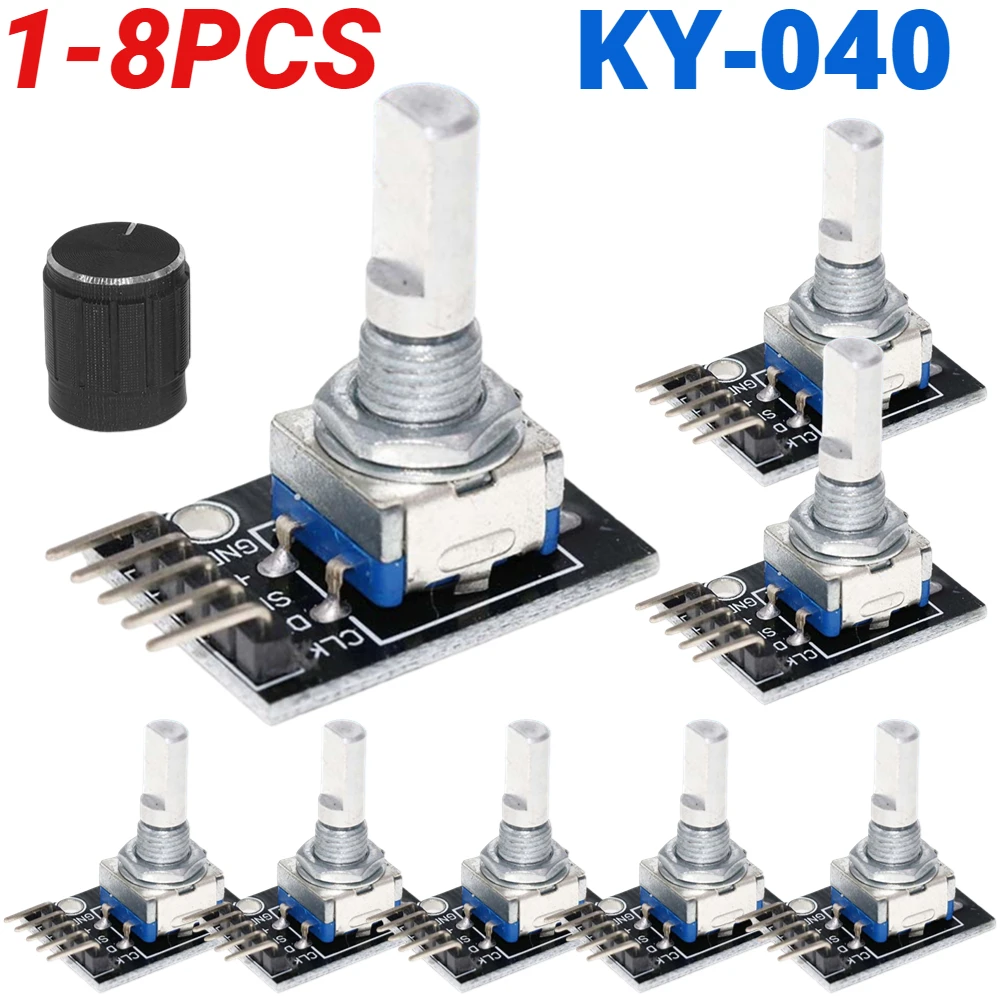 Sensor Kit Arduino - 1-8PCS Módulo Codificador Rotatorio KY-040 de