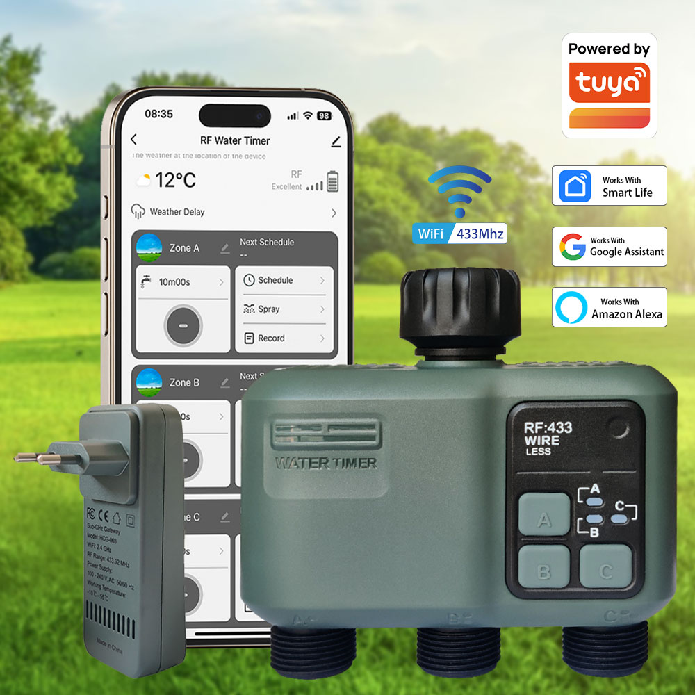 Wifi Smart Plug - Temporizador de agua Tuya Wifi+RF433 de