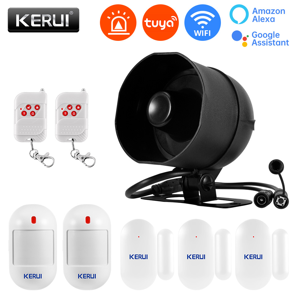 Smart Home Automation Kit - Fuers-alarma inalámbrica de 120dB, Detector WIFI,