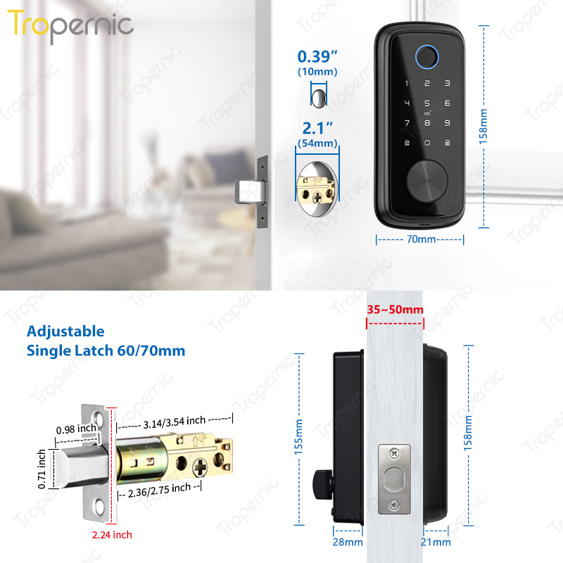 Tuya Zigbee-cerrojo de segurid - Smart Door Lock Wifi reseña y precio
